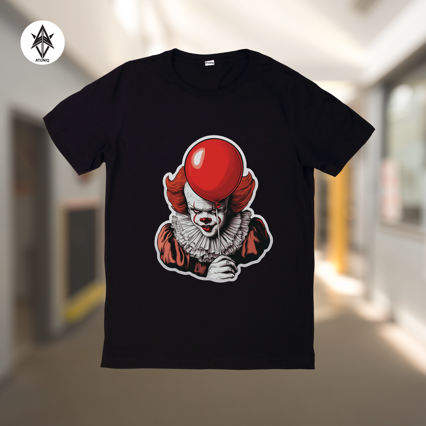 ATUNIQ Men's Black Cotton T-Shirt | Premium DTF Graphic Tee | Half Sleeves Casual Wear