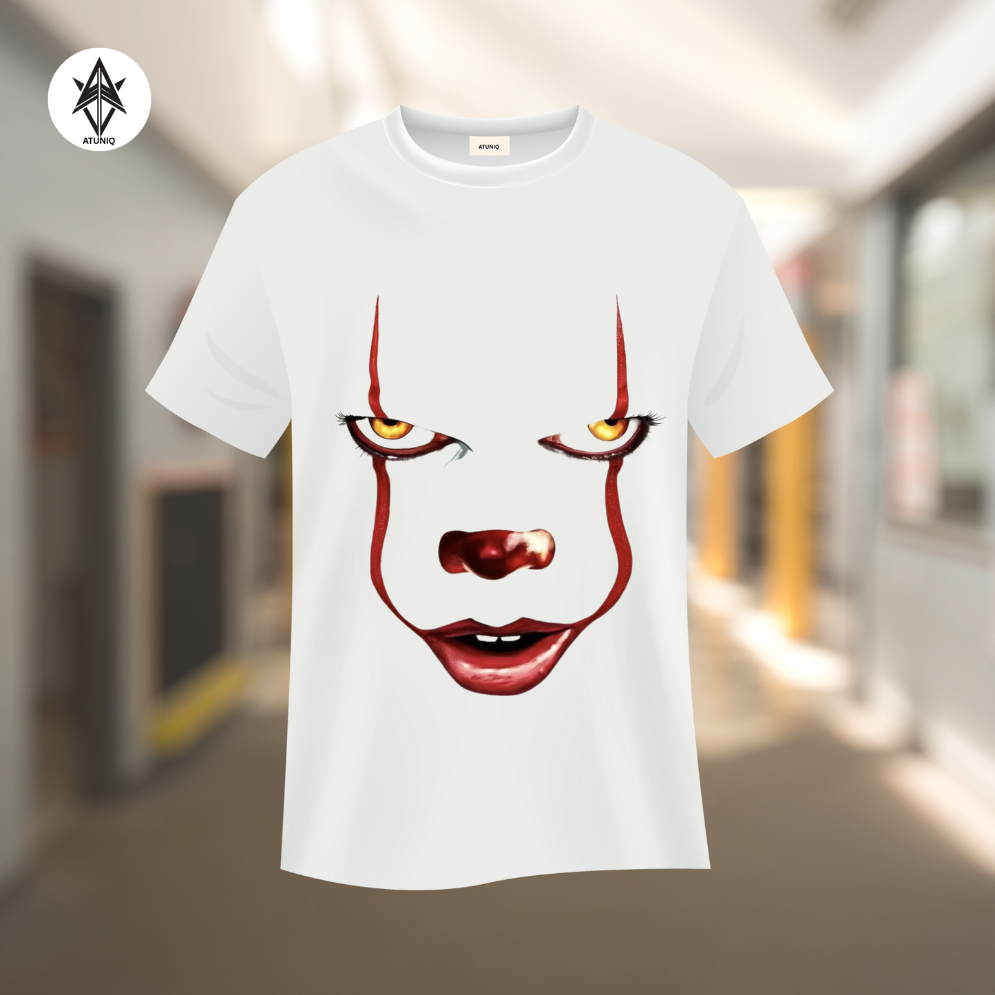 ATUNIQ Men's Classic White Cotton T-Shirt | Crisp DTF Graphic Tee | Half Sleeves Essential