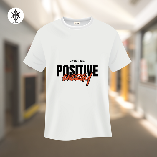 ATUNIQ Men's Classic White Cotton T-Shirt | Crisp DTF Graphic Tee | Half Sleeves Essential
