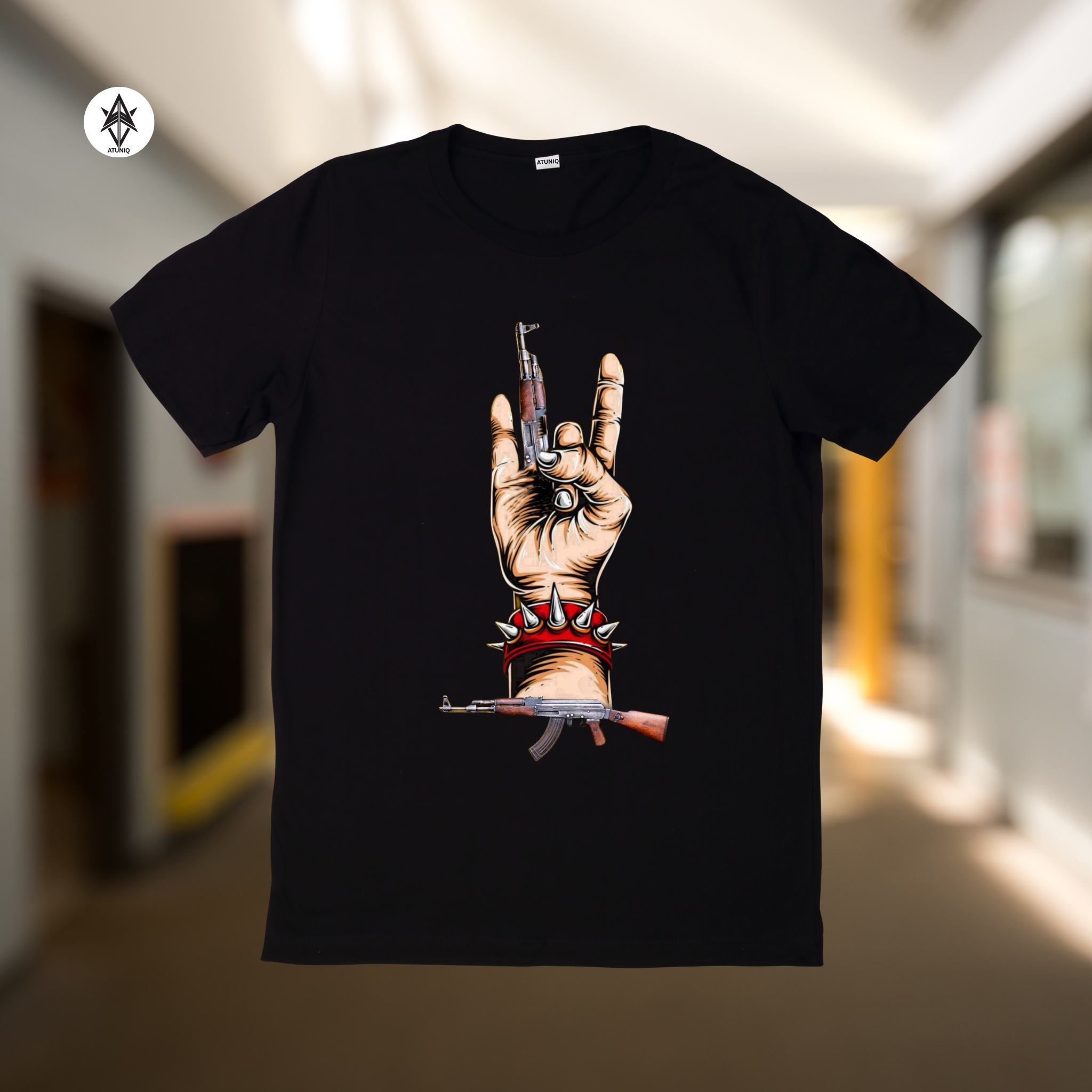 Men's Black T-Shirt, Premium DTF Graphic Tee